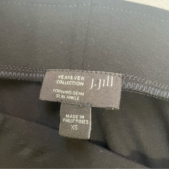 J. Jill Wearever Collection Pants Forward-Seam Slim Ankle Black Pull On XS - Picture 10 of 13